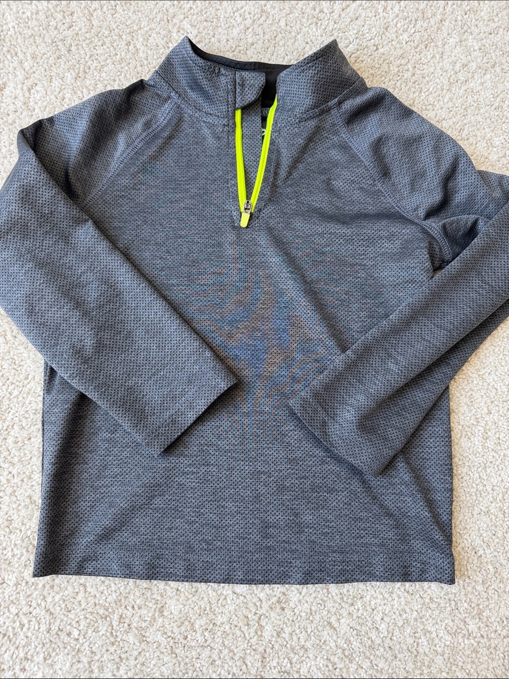 jumping beans Gray Men's Half-Zip Pullover with Neon Yellow Zipper